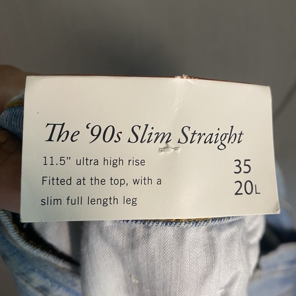 Abercrombie Fitch Jeans Womens 35/20R Light Wash Straight Ultra High Rise NWT$90 - Picture 12 of 13